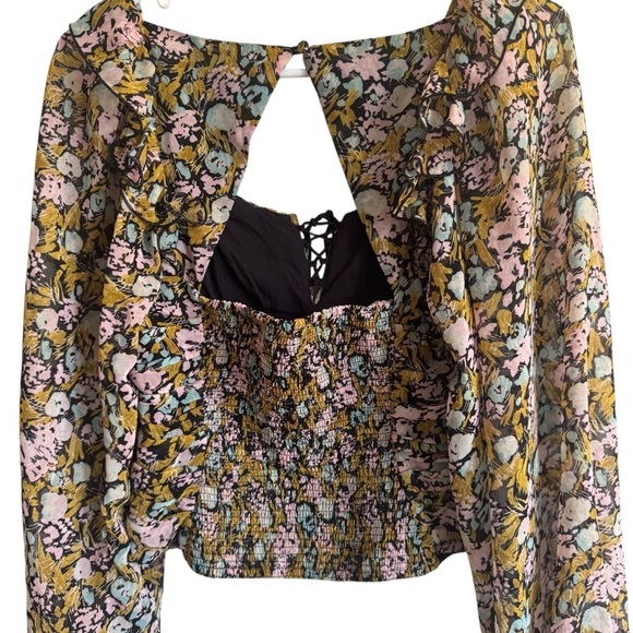 Free People Mabel Printed Blouse, Size XS - Picture 10 of 12